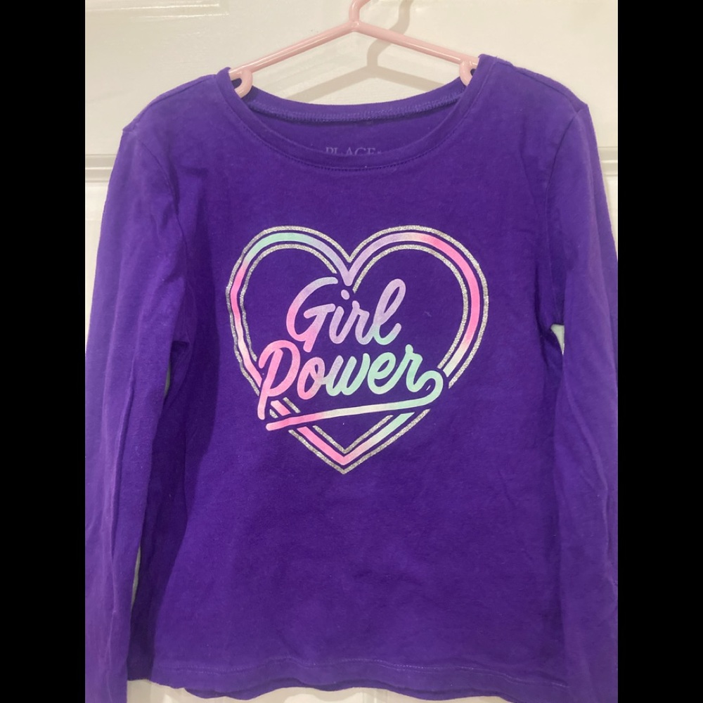 Children’s place girl long sleeve girl power shirt